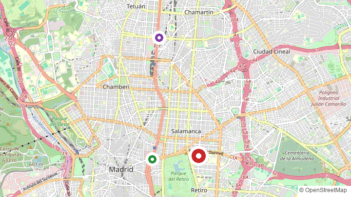Mapa de Perretxico Narváez, la misa de Cibeles y el acto de Plaza de Lima